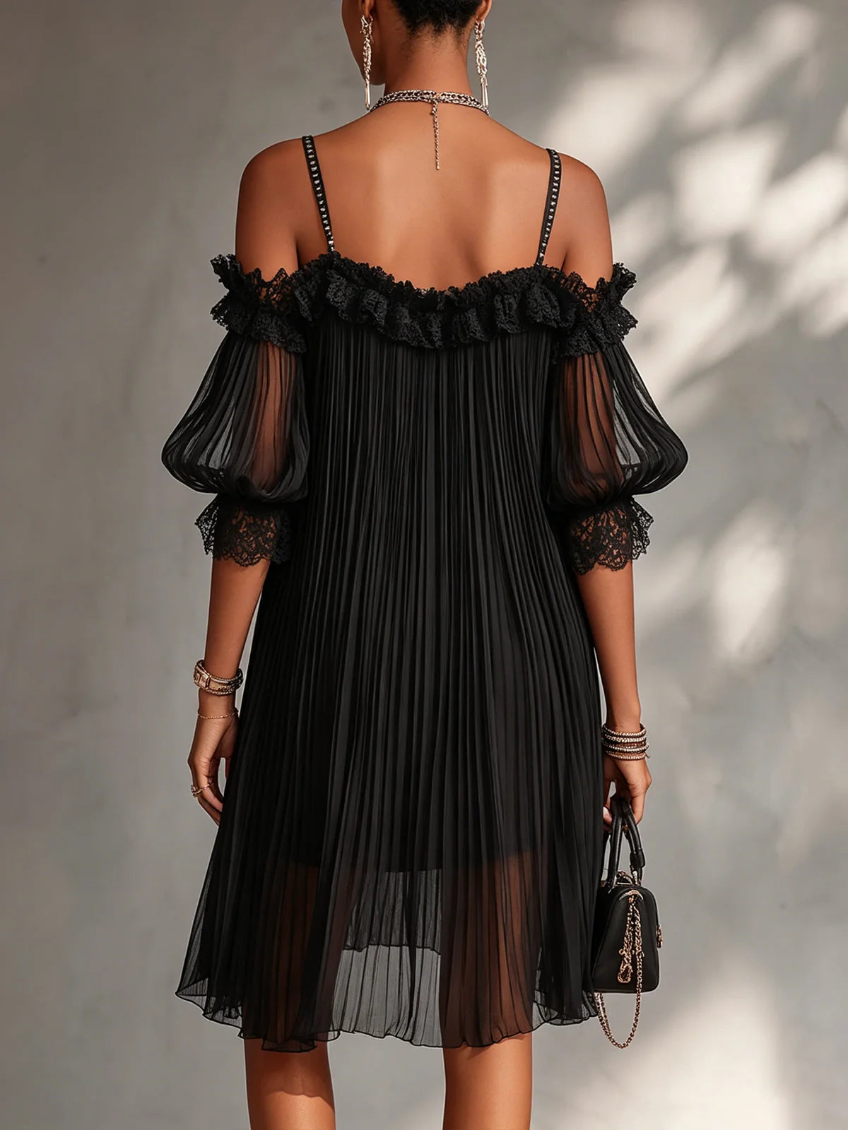 Vittoria | Minivestido de Muselina Negro