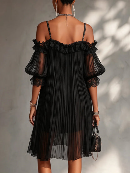 Vittoria | Minivestido de Muselina Negro