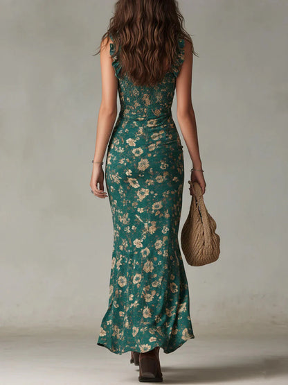 Vestido Caroline | Verde Bohemio