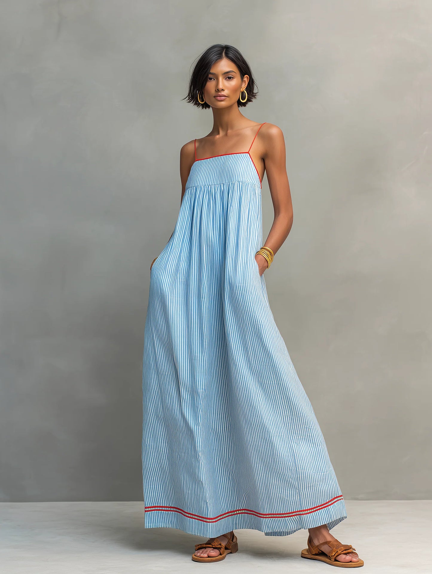 Vestido Camille | Maxi de Rayas