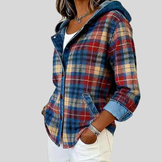 Sobrecamisa de Cuadros con Capucha