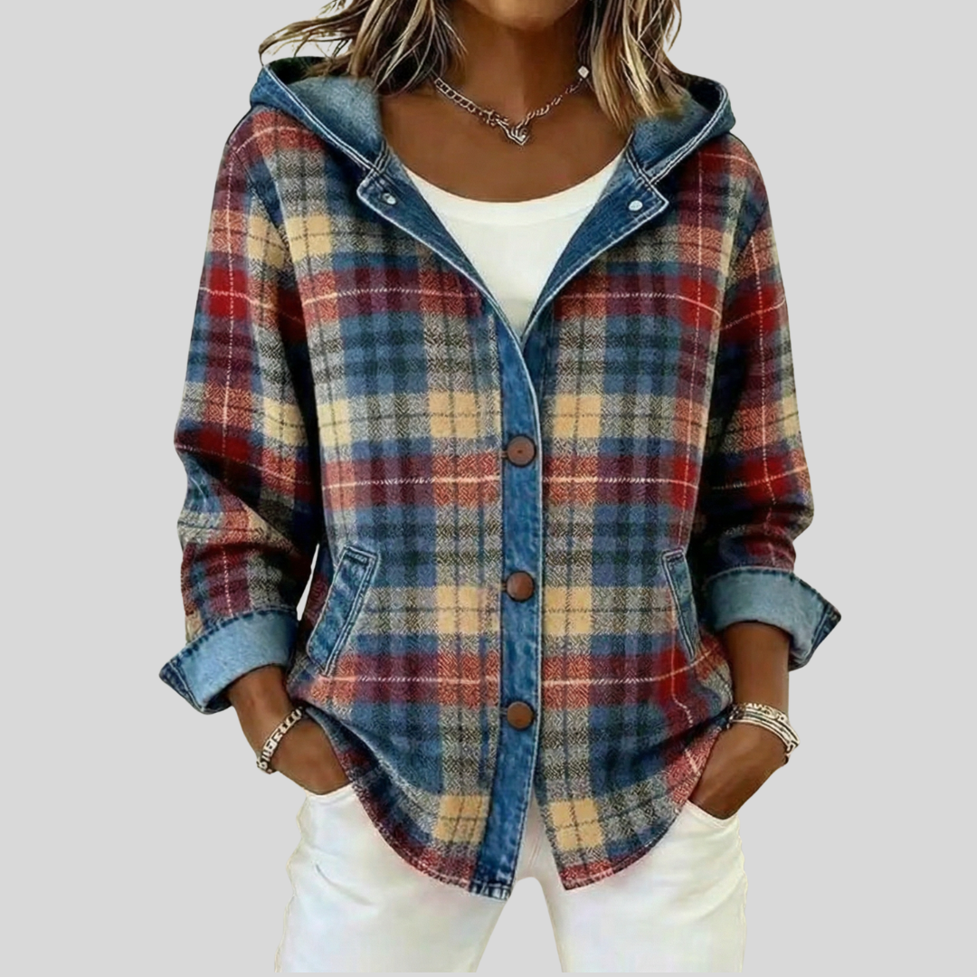 Sobrecamisa de Cuadros con Capucha