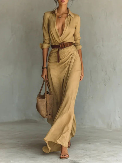 Élise | Vestido Camisa Largo
