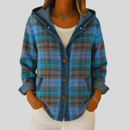 Sobrecamisa de Cuadros con Capucha