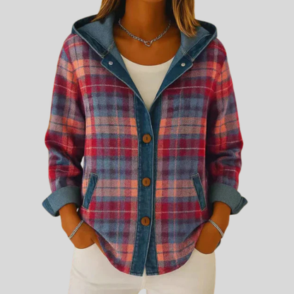 Sobrecamisa de Cuadros con Capucha