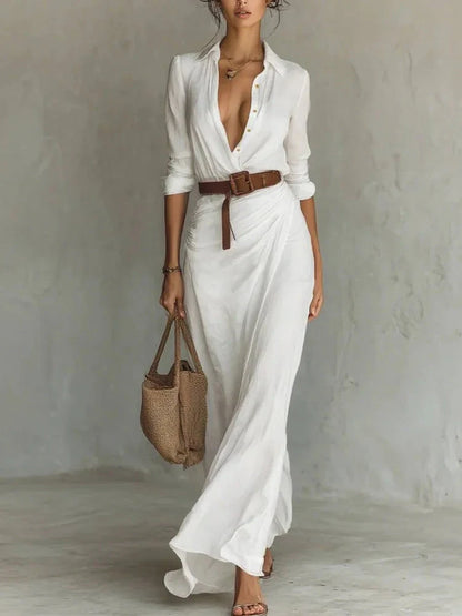 Élise | Vestido Camisa Largo