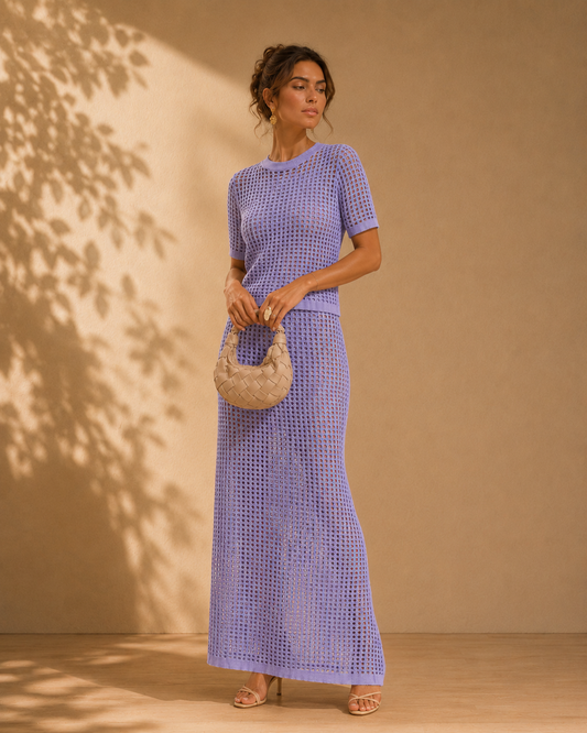 Amalia™ | Vestido Largo de Dos Piezas con Escote Elegante