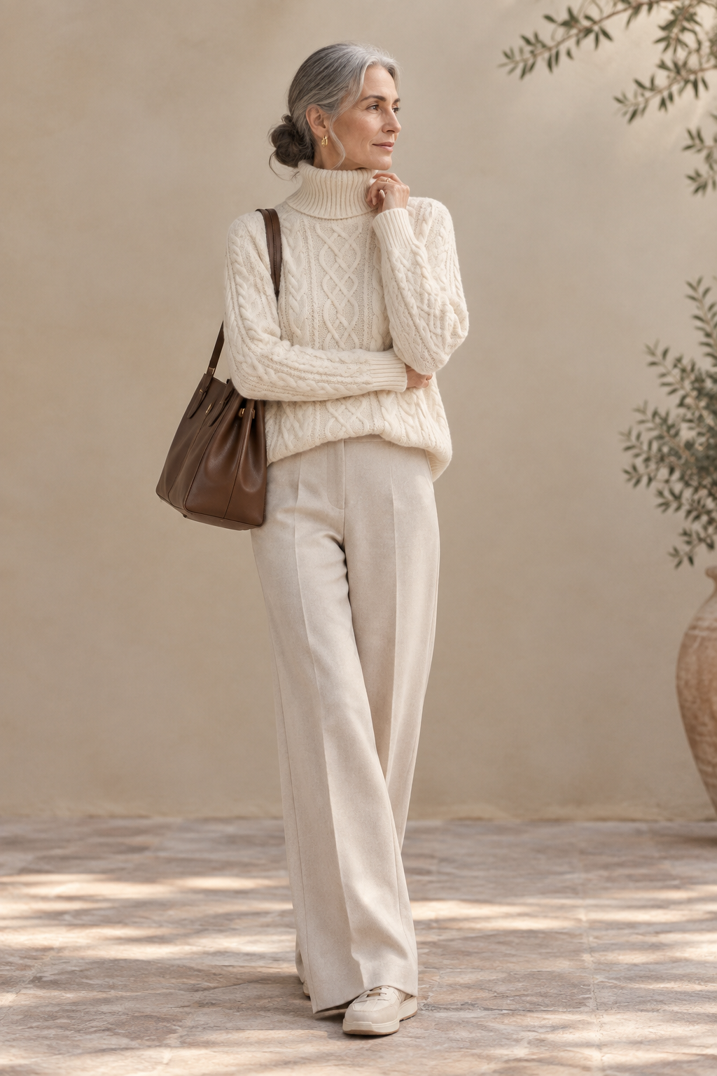 Odette | Jersey de Lana Merina Cuello Alto