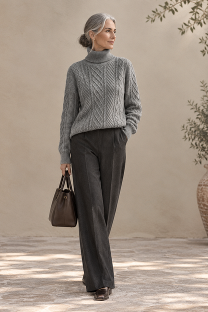 Odette | Jersey de Lana Merina Cuello Alto