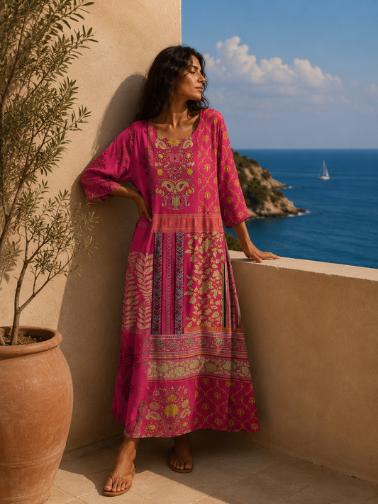 Inés | Vestido Largo Bohemio