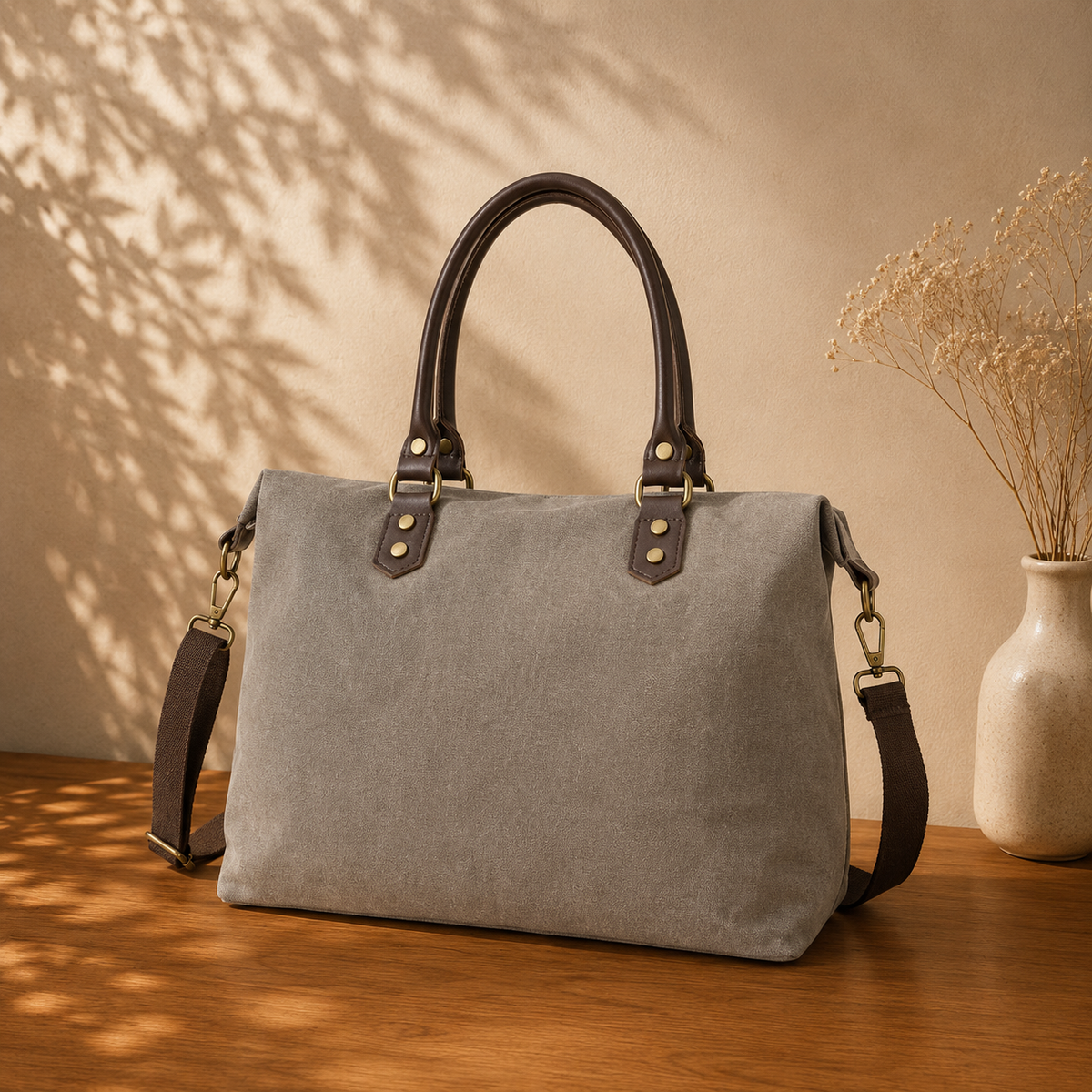 Antonella | Bolso de Loneta y Piel