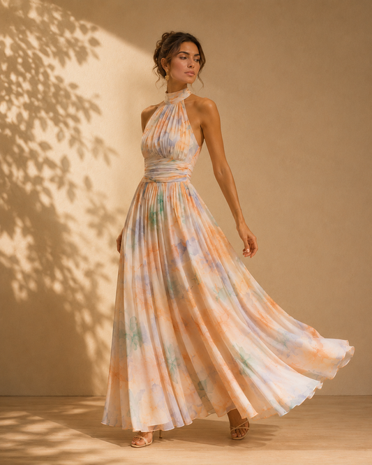 Melissa™ | Vestido Halter de Satén – Elegancia Atemporal