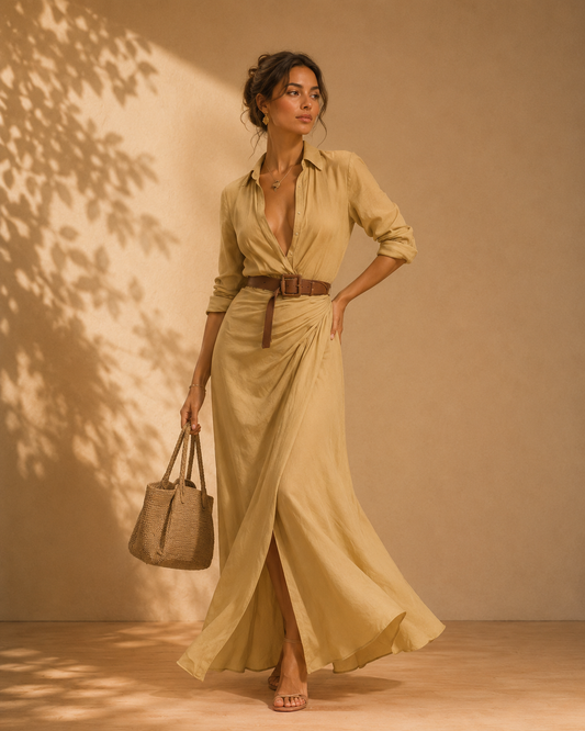 Élise | Vestido Camisa Largo