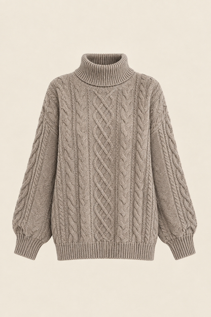 Odette | Jersey de Lana Merina Cuello Alto