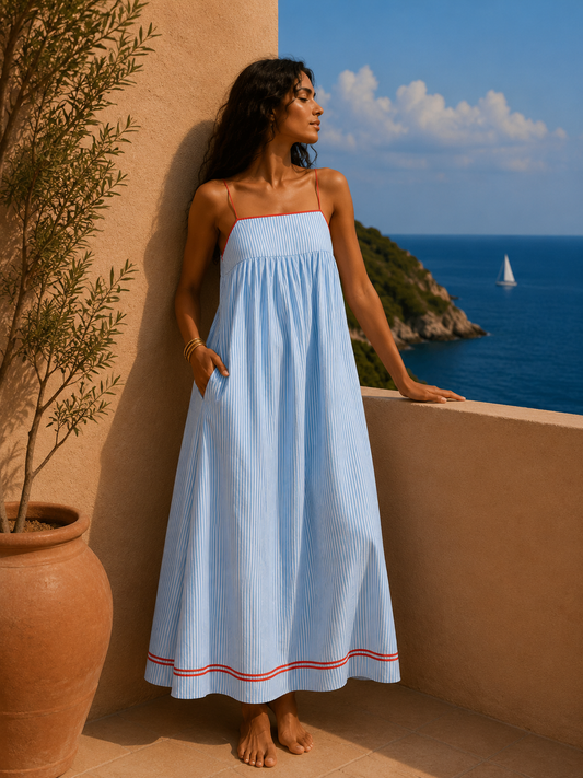 Vestido Camille | Maxi de Rayas