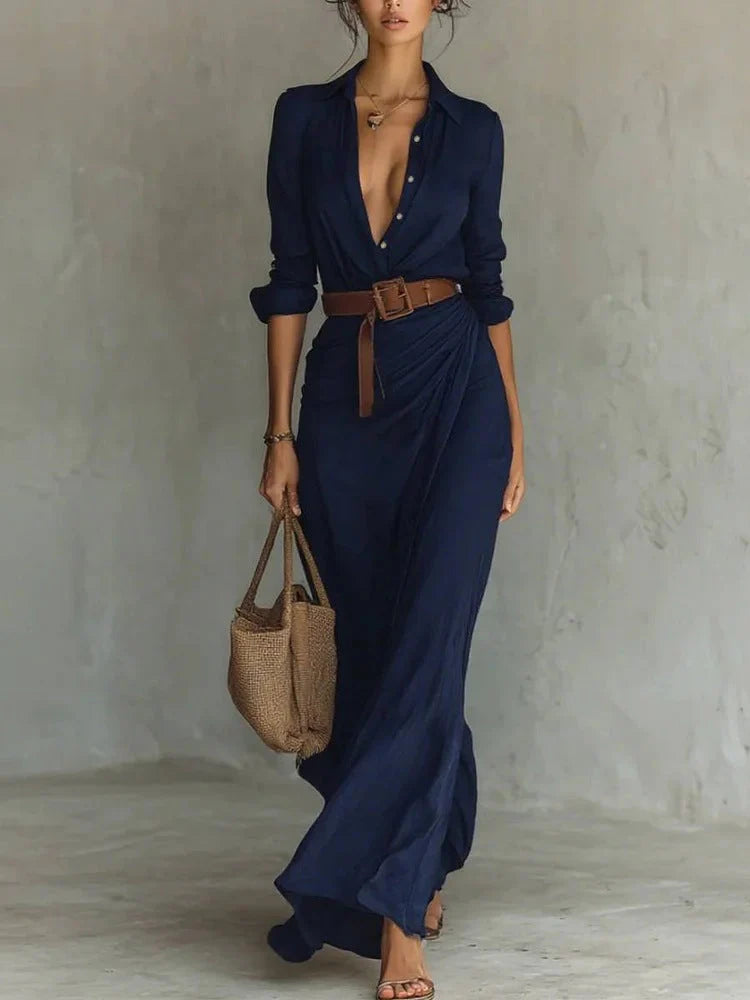 Élise | Vestido Camisa Largo