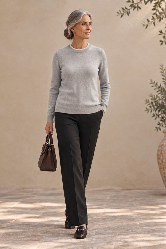 Rosalie | Jersey de Cachemira Cuello Redondo