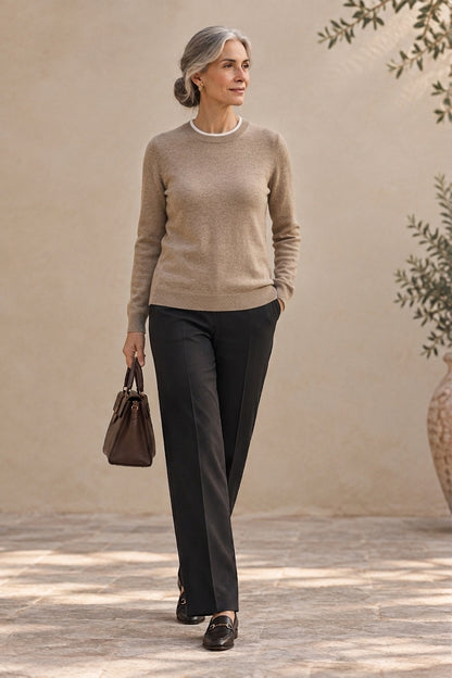 Rosalie | Jersey de Cachemira Cuello Redondo