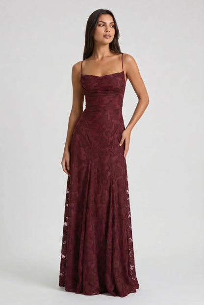 Louise | Vestido Maxi de Encaje Floral