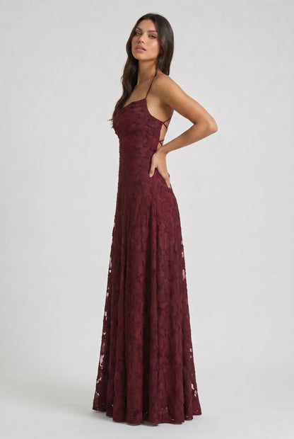 Louise | Vestido Maxi de Encaje Floral