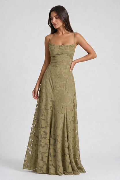 Louise | Vestido Maxi de Encaje Floral