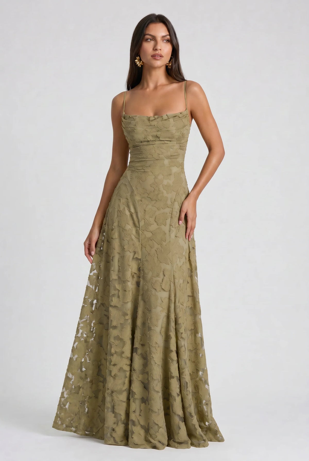 Louise | Vestido Maxi de Encaje Floral