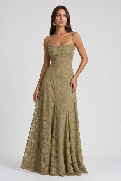 Louise | Vestido Maxi de Encaje Floral