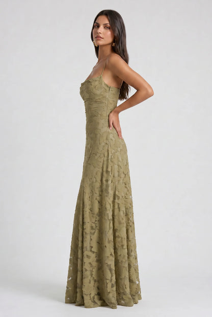 Louise | Vestido Maxi de Encaje Floral