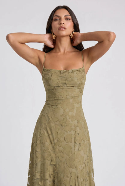 Louise | Vestido Maxi de Encaje Floral