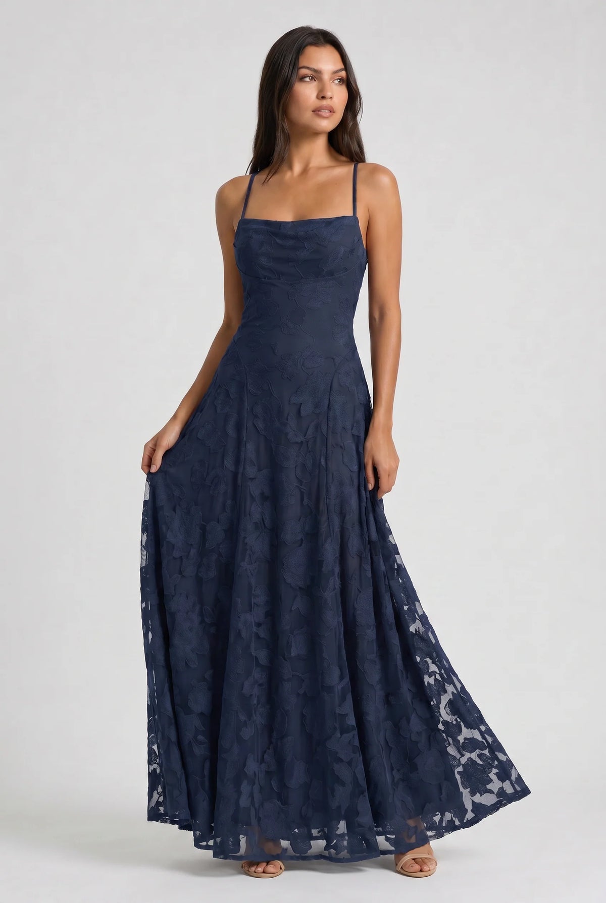 Louise | Vestido Maxi de Encaje Floral