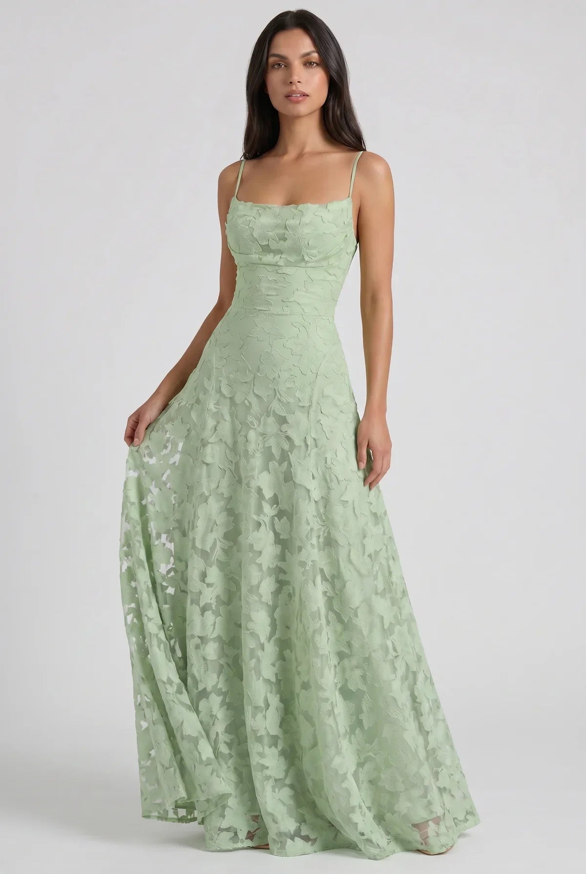 Louise | Vestido Maxi de Encaje Floral
