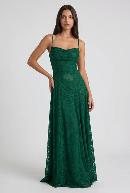 Louise | Vestido Maxi de Encaje Floral