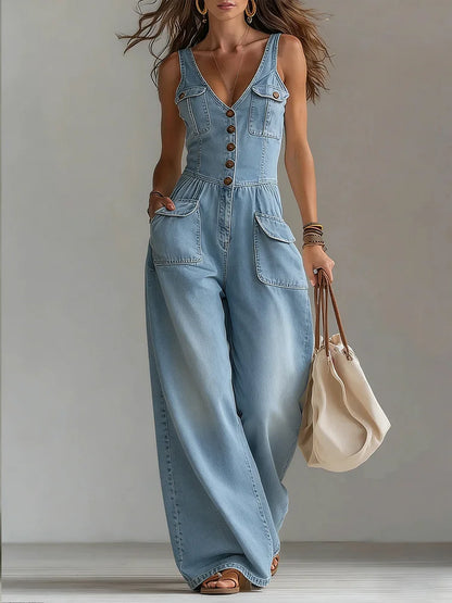 Sofía | Mono Denim Relajado